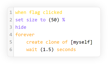 Text version of Scratch script